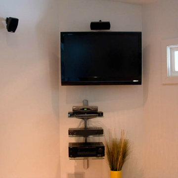 Bedroom Gym with surround sound.