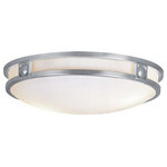 Livex Lighting - Livex Lighting 4488-91 Titania - Three Light Semi-Flush Mount - Shade Included: YesTitania Three Light  Brushed Nickel Satin *UL Approved: YES Energy Star Qualified: n/a ADA Certified: n/a  *Number of Lights: Lamp: 3-*Wattage:60w Medium Base bulb(s) *Bulb Included:No *Bulb Type:Medium Base *Finish Type:Brushed Nickel
