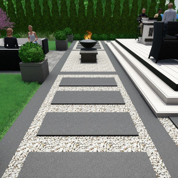 Rosedale Backyard Modern Formal Landscape Design