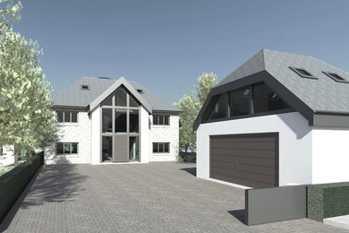 House redevelopment of exiting bungalow to new 5 Bedroom house
