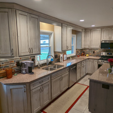 Rock Island Kitchen Remodel-2022 Koch Cabinets MSI Quartz Bedrock