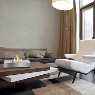 Stainless Steel Tower Tabletop Fireplace