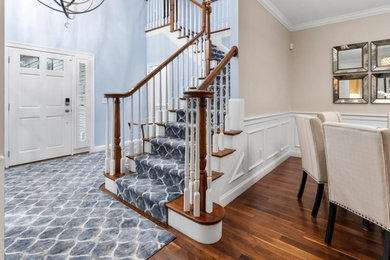 Inspiration for a modern entryway remodel in Boston