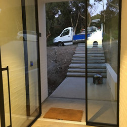 Steel framed entry door internal view - Products