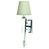 Contemporary Crystal Wall Sconce with Cream Shade