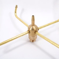 3/4" Brass 5-Jet Rotating Nozzle - Outdoor Fountain And Pond Accessories
