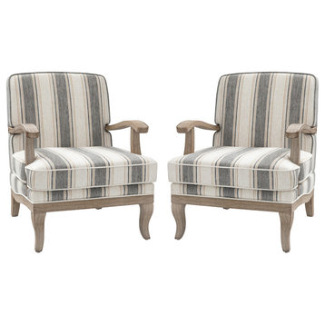 Peppone Armchair Set of 2, Stripe