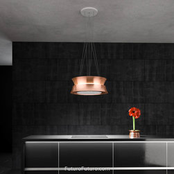 24&Prime; Arena Copper Island Range Hood - Range Hoods And Vents
