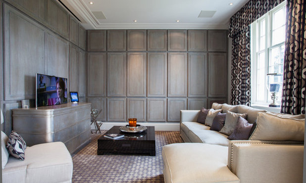 Transitional Home Theatre by Design by UBER