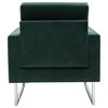 Contemporary Style Club Chair, Set of 2, Green