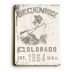 Artehouse - Breckenridge Ski  Wooden Sign, 20x14 - Wooden wall d̩cor perfect for your home or office remodel!  All signs are ready to hang, all you need is a space on your wall.