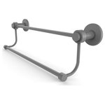 Allied Brass - Mercury 24" Double Towel Bar, Matte Gray - Add a stylish touch to your bathroom decor with this finely crafted double towel bar.  This elegant bathroom accessory is created from the finest solid brass materials.  High quality lifetime designer finishes are hand polished to perfection.
