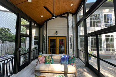Inspiration for a porch remodel in Raleigh