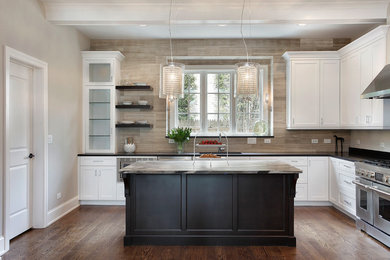 Inspiration for a contemporary kitchen remodel in Chicago