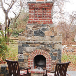 Outdoor Masonry Stone Fireplace - Outdoor Fireplaces