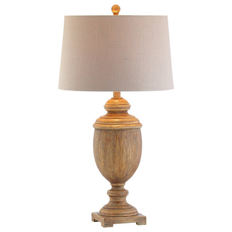 Kennedy 30.5" Resin Table Lamp, Faux Wood