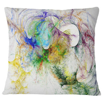 Wings of Angels Purple Abstract Throw Pillow, 18"x18"