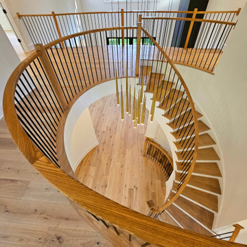Project #110 | Beautiful Curved Staircase with Circular Balcony