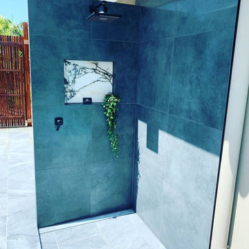 Outdoor Shower by Diversity Tiling