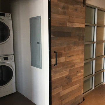 Custom Reclaimed Wood Sliding Door and Windows