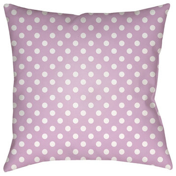 Dottie by Surya Poly Fill Pillow, Purple, 20' x 20'