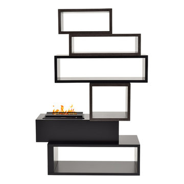 Mimico Bookcase with Faux Fireplace
