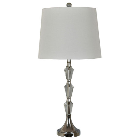 Jerri Silver and Clear 28.5"H Table Lamp