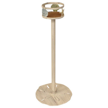 Cottage and Summer Drink Holder Stand With Multi-Shell Accent