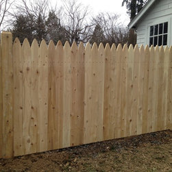 Solid Board Cedar Fence - Home Fencing And Gates