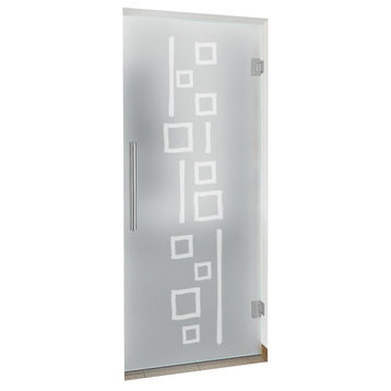 Swing Glass Door With Design, Full-Private, 38"x80", 5/16" (8 Mm)