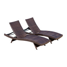 Lakeport Outdoor Adjustable Chaise Lounge Chairs, Set of 2