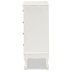 Classic and Traditional White Finished Wood 4-Drawer Storage Cabinet