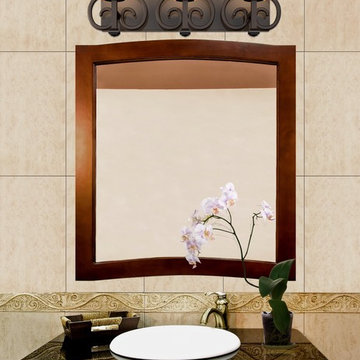Veneto Luce Heritage Bath Bar, Cylinder With Rippled Rim, Amber Glass