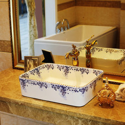 Modern minimalist garden bench ceramic art basin - Bathroom Sinks