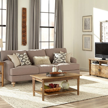 Transitional Living Room with Worldly, Southwestern Accents, Revive Collection