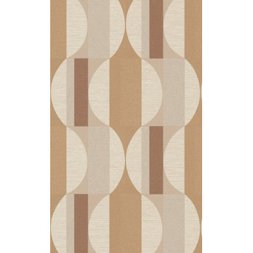 Geometric all-over Printed Wallpaper, Yellow, Double Roll