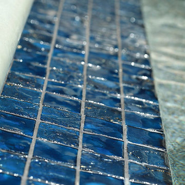 Steel Blue Iridescent Waterline Pool