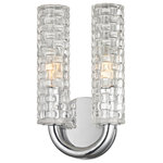 Hudson Valley Lighting - Hudson Valley Lighting 8010-PN Dartmouth - Two Light Wall Sconce - Dartmouth Two Light  Polished Nickel Clea *UL Approved: YES Energy Star Qualified: n/a ADA Certified: n/a  *Number of Lights: Lamp: 2-*Wattage:40w E12 Candelabra Base bulb(s) *Bulb Included:Yes *Bulb Type:E12 Candelabra Base *Finish Type:Polished Nickel