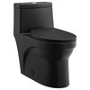 Virage 1-Piece Elongated Toilet Vortex Dual-Flush 1.1/1.6 gpf, Matte Black