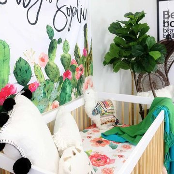 Boho Floral Crib Bedding