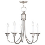 Livex Lighting - Livex Lighting 5145-35 Cranford - Five Light Chandelier - Five Light Chandelier.Cranford Five Light  Polished Nickel *UL Approved: YES Energy Star Qualified: n/a ADA Certified: n/a  *Number of Lights: Lamp: 5-*Wattage:60w Candelabra Base bulb(s) *Bulb Included:No *Bulb Type:Candelabra Base *Finish Type:Polished Nickel