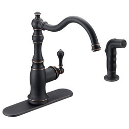 Traditional Kitchen Faucets by Door Corner