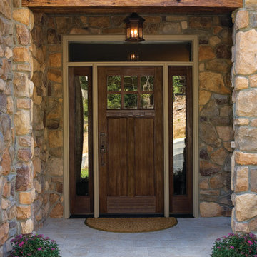 Classic-Craft American Style door, sidelites and transom with Low-E glass