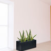 Serene Spaces Living Black Rectangle Planter Box, 31"x15"x14.5"