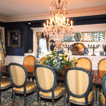 Blue & Yellow dining room