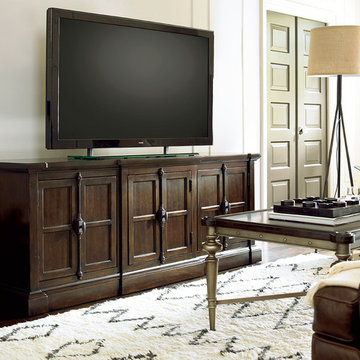 Neutral And Eclectic Media Room