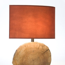 Cottonwood Lamp with Red Shade - Table Lamps
