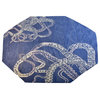 Hand Tufted Wool  Area Rug Area Rug Contemporary Blue Beige