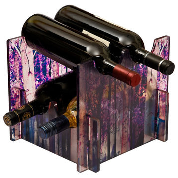 4 Bottle Acrylic Wine Rack, Purple
