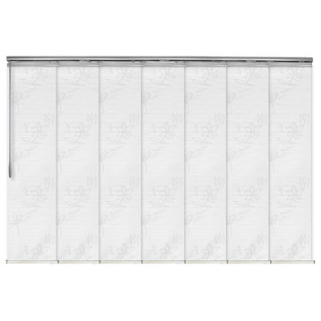 Flourishing White 7-Panel Track Extendable Vertical Blinds 110-153"W
